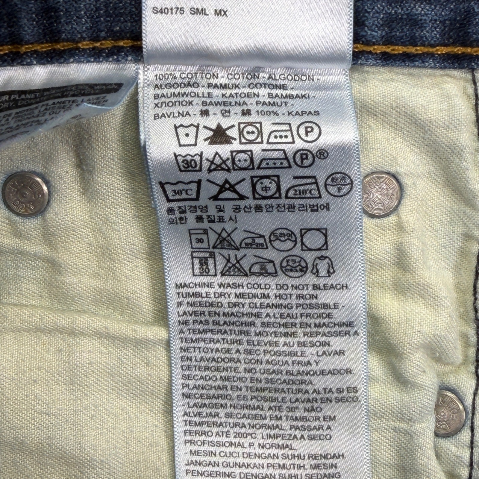 Levis 569 Jeans Mens 36×34 Blue Loose Straight Mid Rise Dark Wash Denim