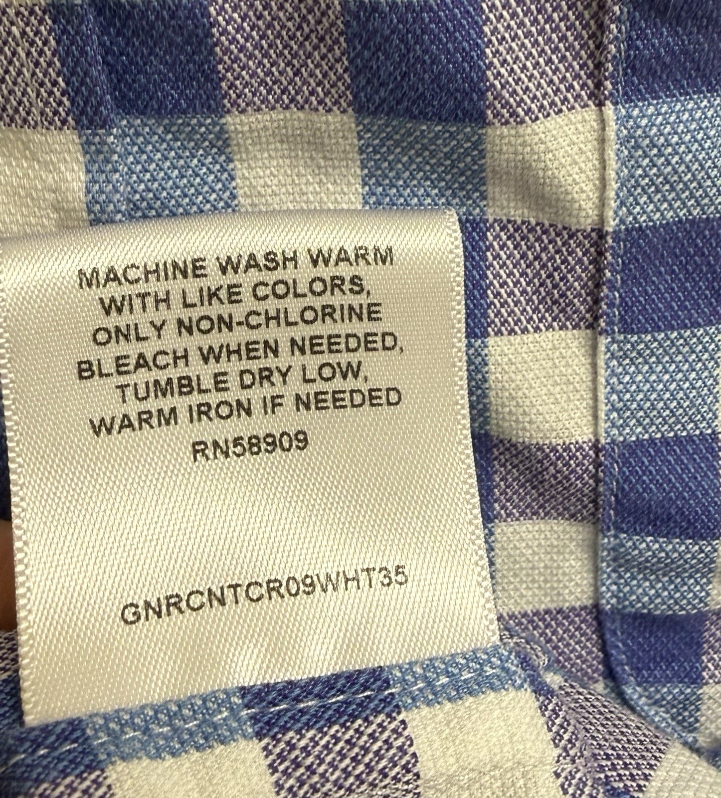 Cremieux men’s Blue Plaid Button-Down Shirt size M