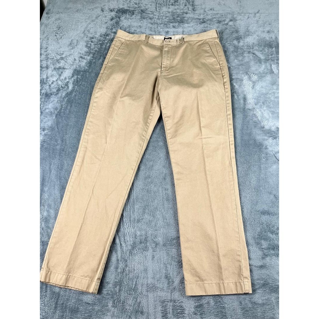 J.Crew The Sutton Men’s Chino Pants 36×32 Khaki Flat Front Casual Excellent