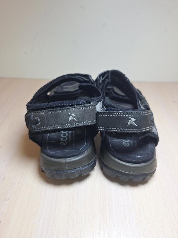 Men Ecco Sandals Grey Leather 42