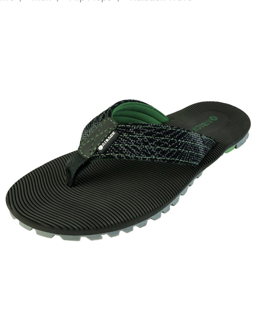 Kaiback Wave Sport Men’s Flip Flop Sandals with Tough Tread Size 8 Green NWT