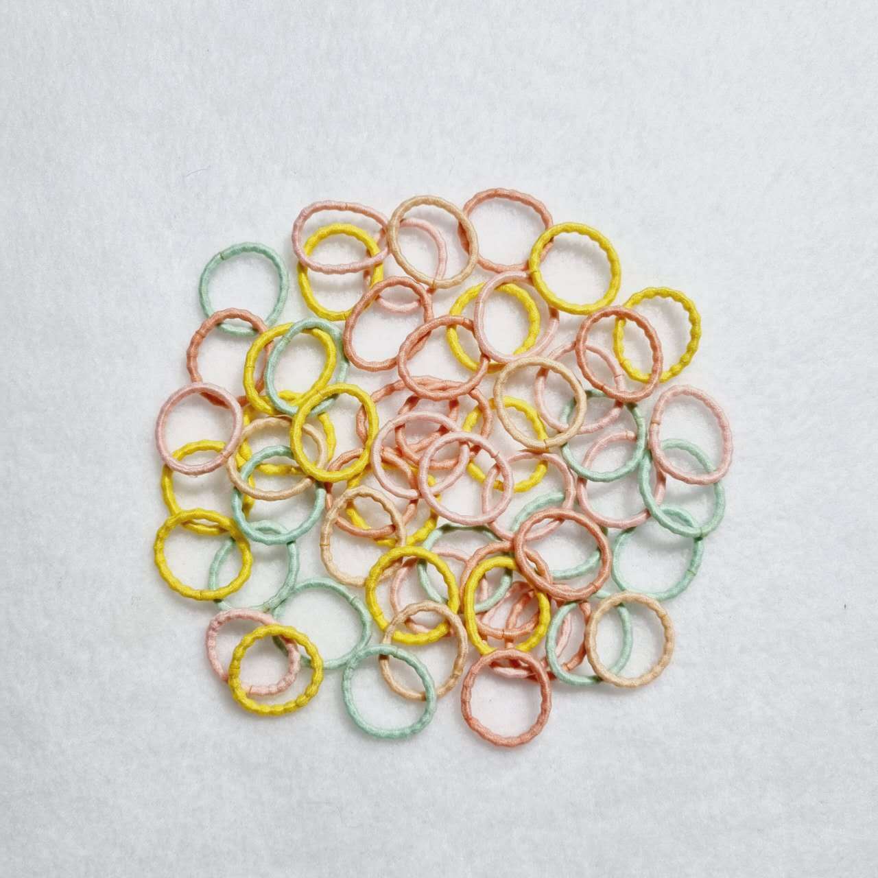 50 Pcs small/mini Hair Ties Elastics Ponytail Holders Girls Kids Hairband