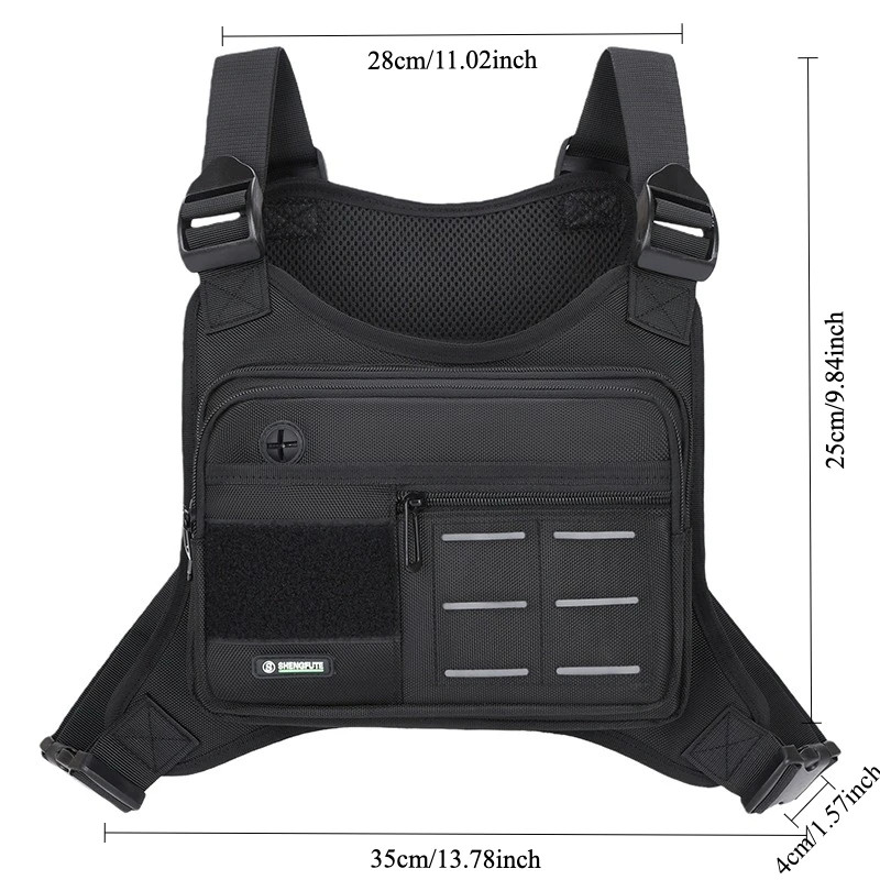 Tactical Chest Rig Bag Men Waterproof Crossbody Harness Vest Molle Pouch Outdoor