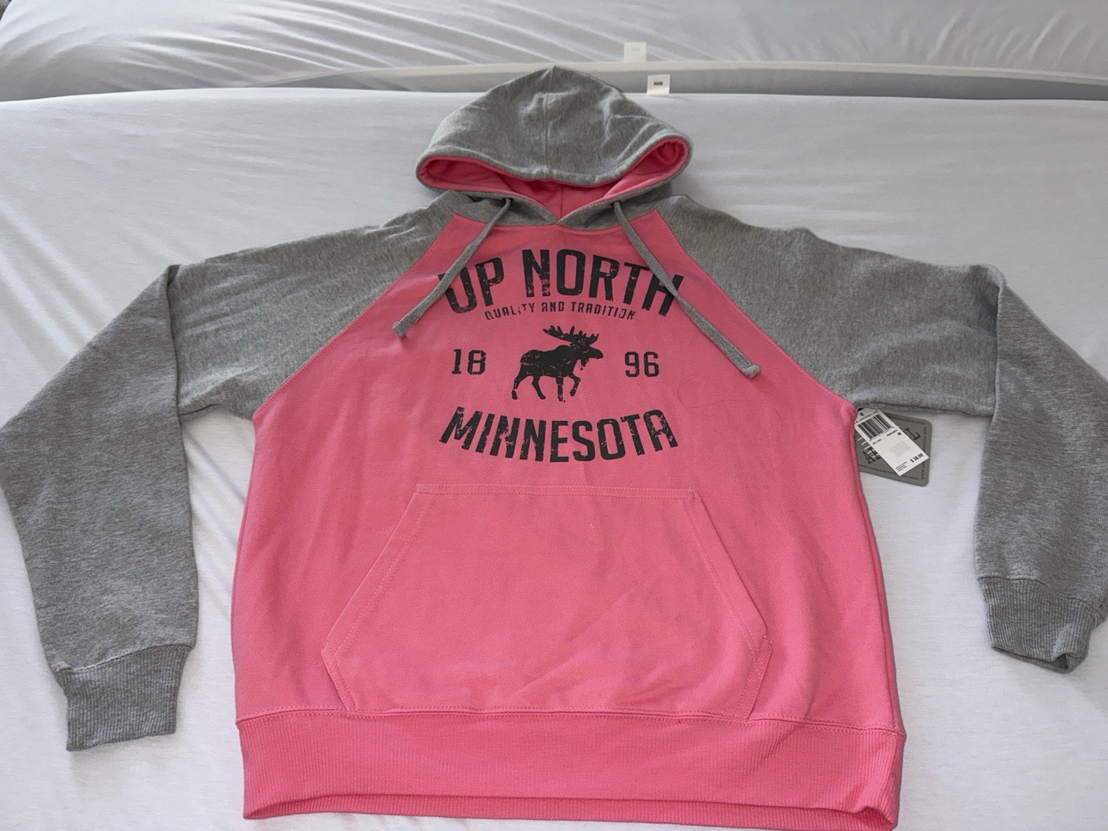 NWT Sweatshirt Hoodie U.S. Apparel Pink & Grey