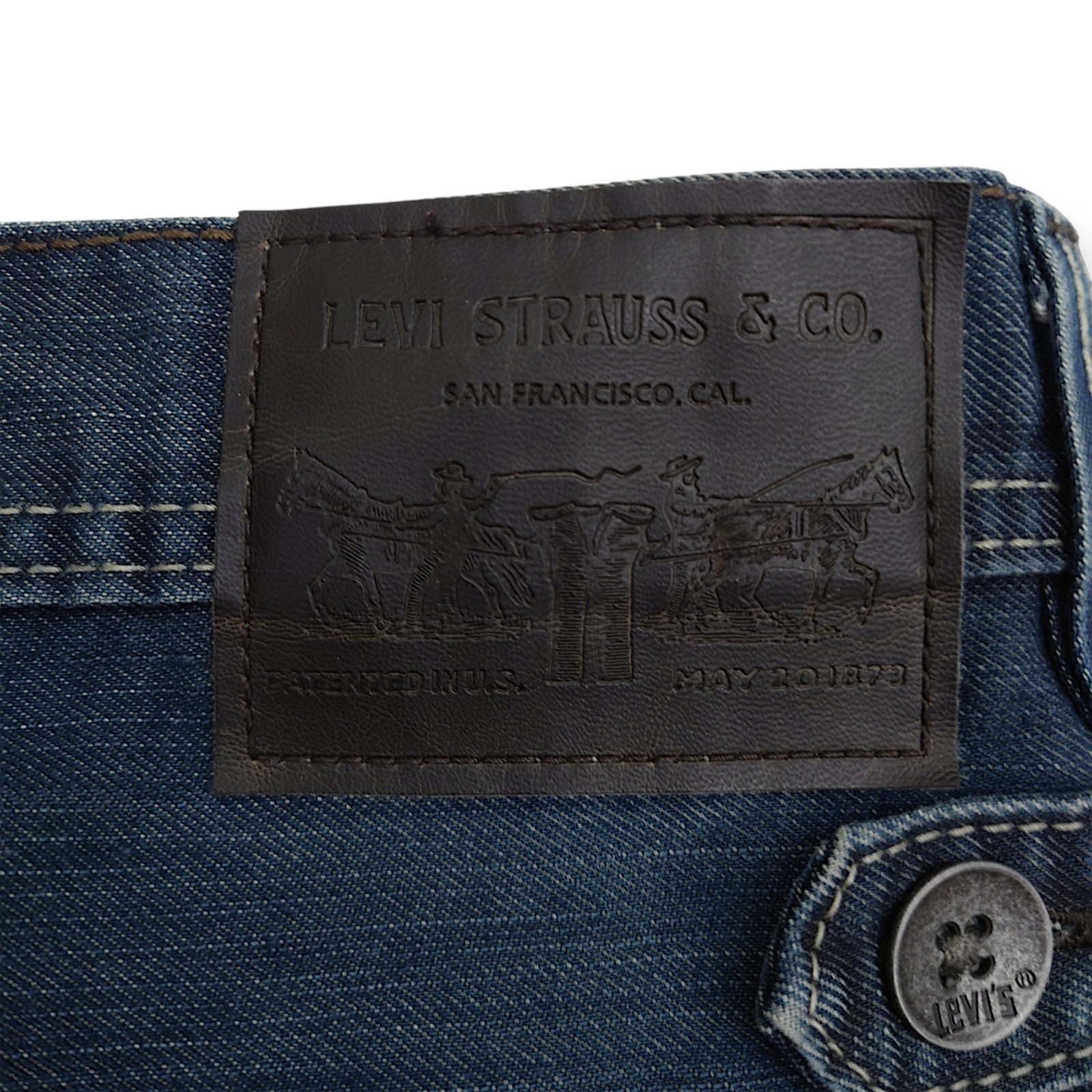 Y2K Levis 511 Jeans Men 31×34 Button Back Cinch Waist Affliction Style Cowboy