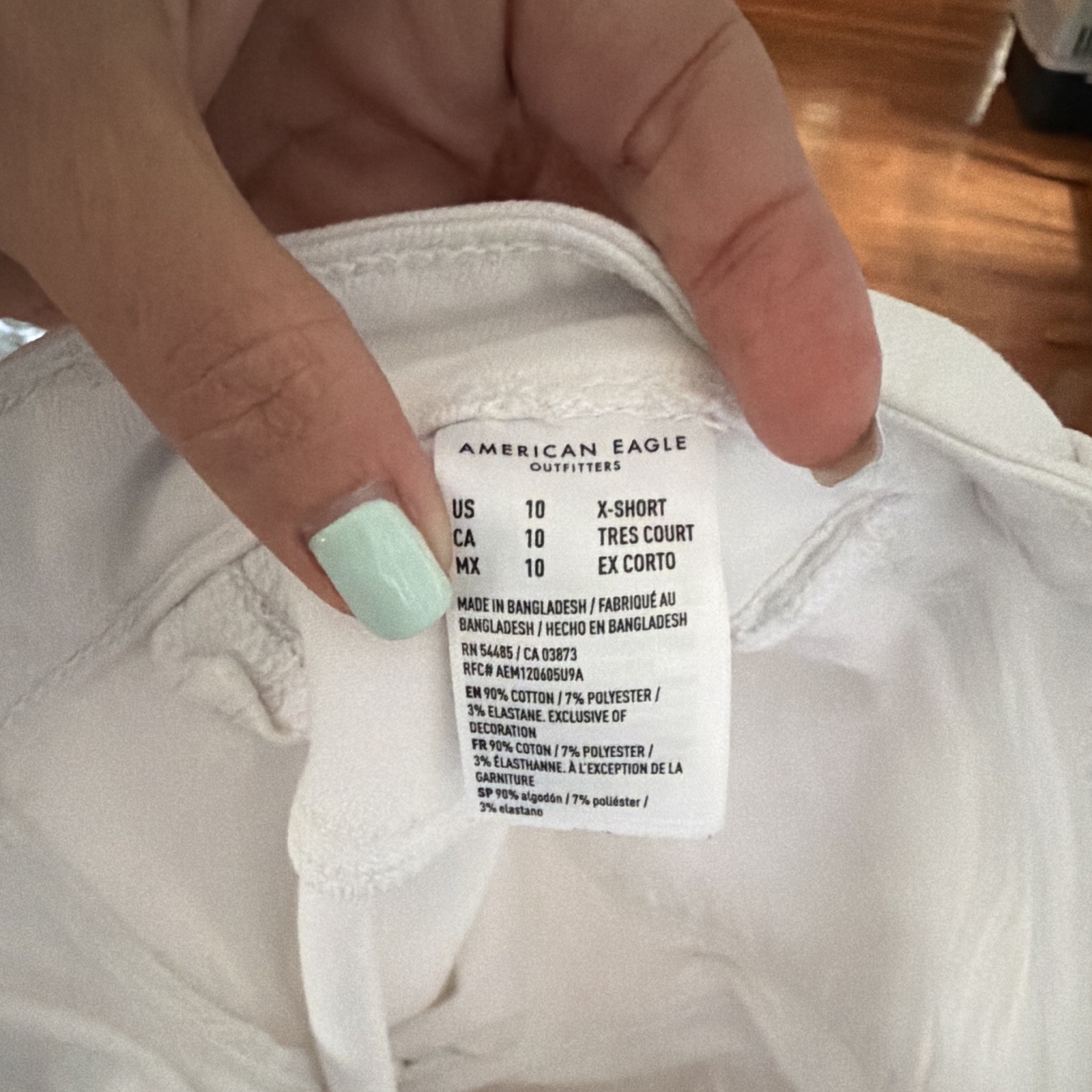American Eagle Outfitters Women’s White High-Rise Jegging Jeans 5-Pocket