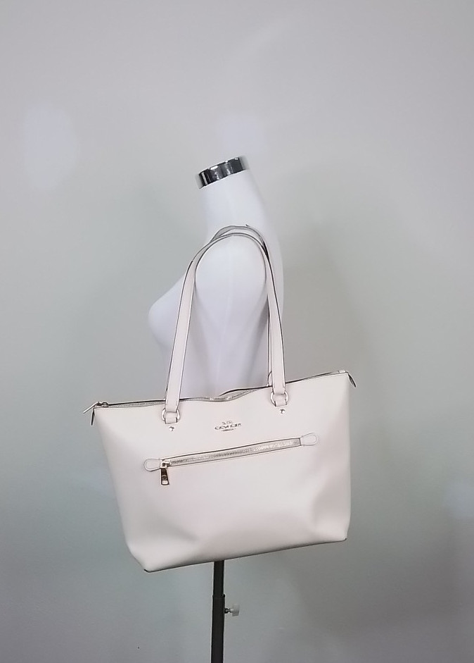 Coach Gallery Leather Tote Purse Gold/Chalk F79608 #J3032