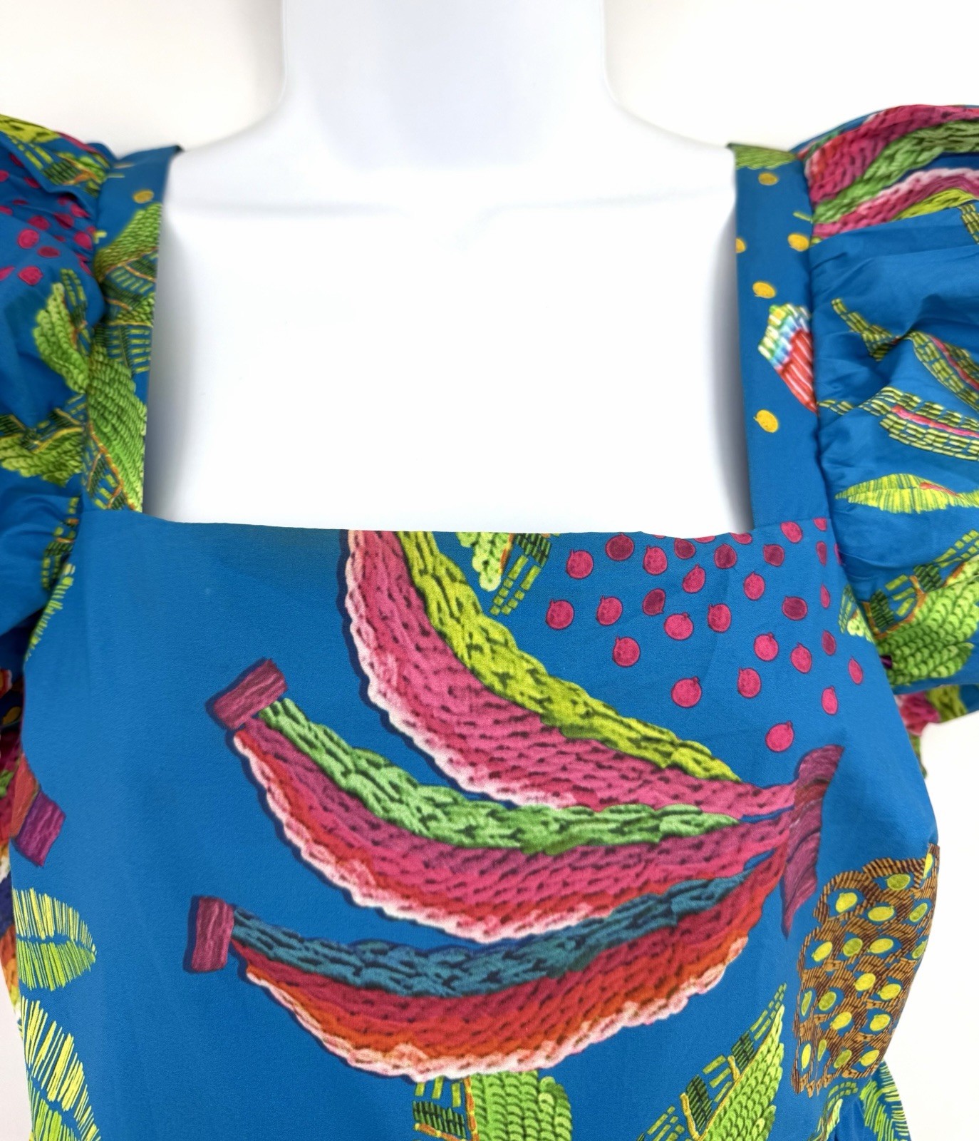 Anthropologie Farm Rio Tropics Tiered Midi Dress Size Small-FLAW
