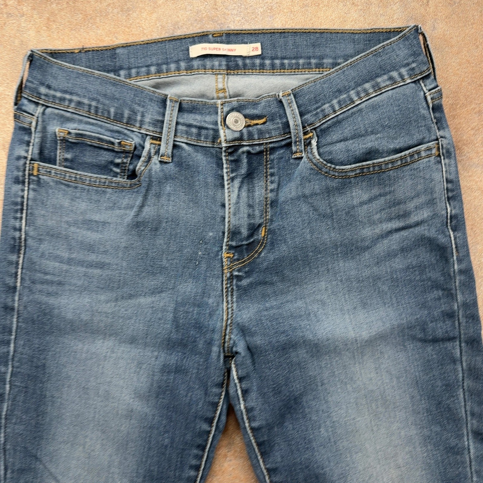 LEVI’S 710 Jeans Blue Womens (28 Inch Waist) (31 Inch Leg) Super Skinny Y2K