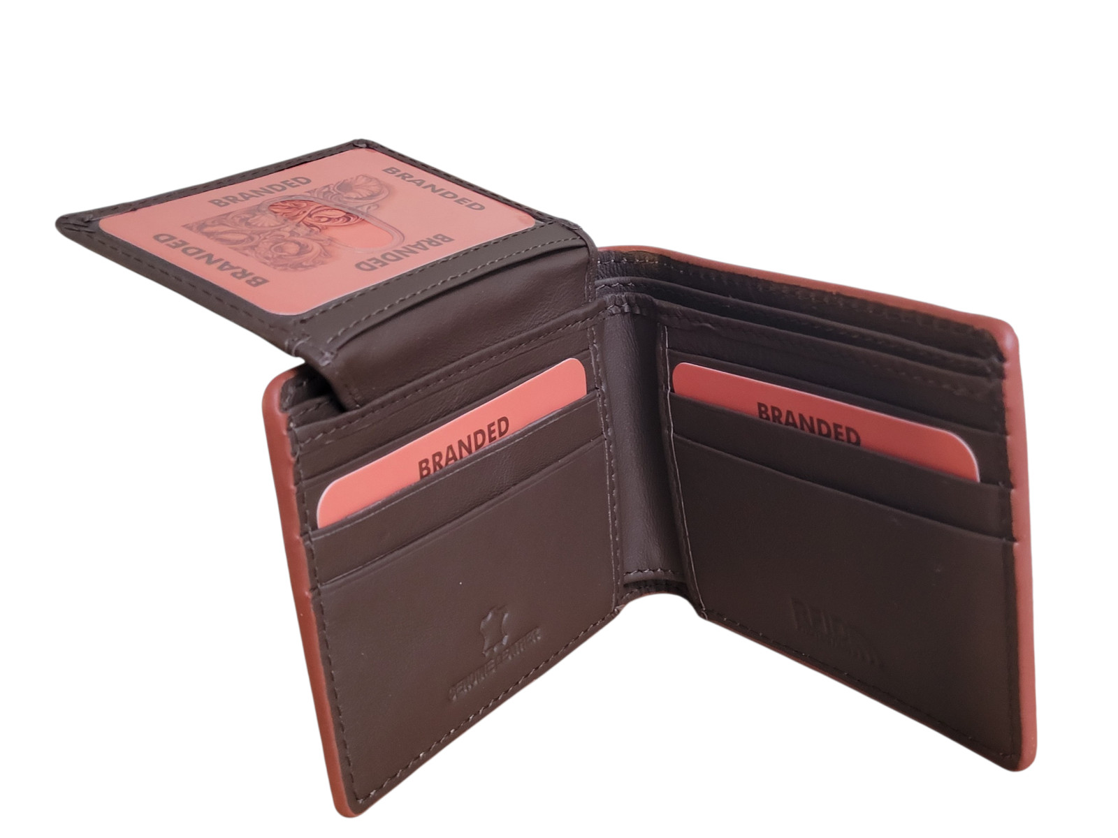 Hand Tooled Genuine Leather Bifold Wallet – Leather RFID Men Tan Wallet Flower