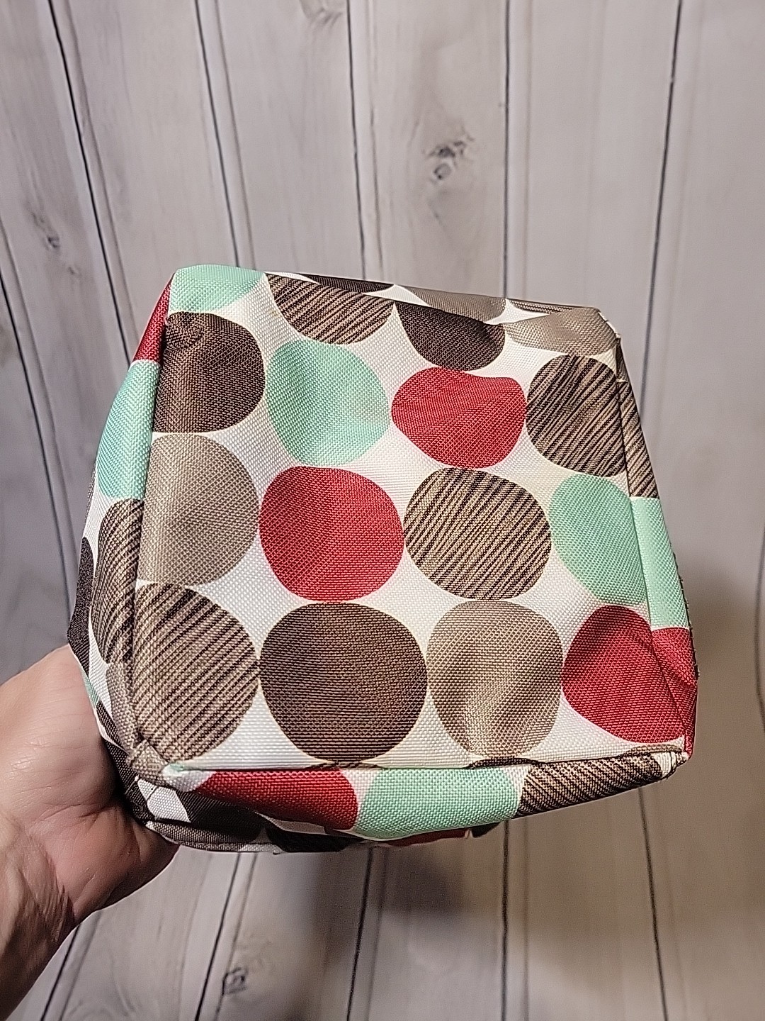 Thirty One 31 Small Tote Organizer Polka Dots 6×6 inches