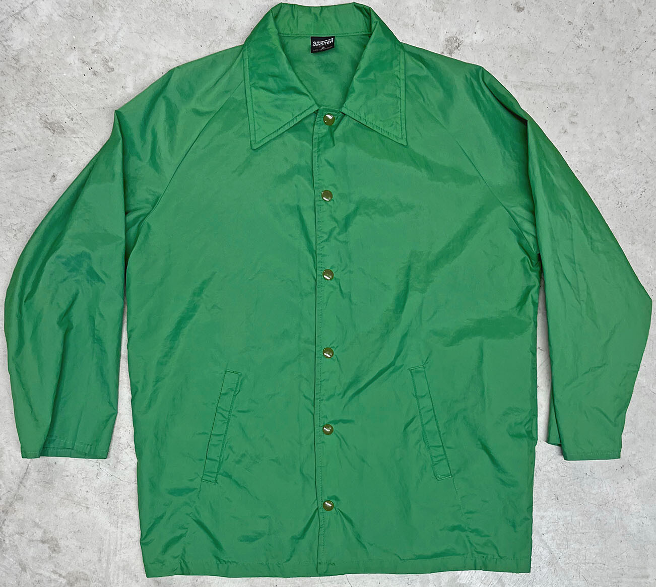 Sports Master VTG U.S.A. Made Pockets Light Nylon Shell Snap Jacket Men’s Medium