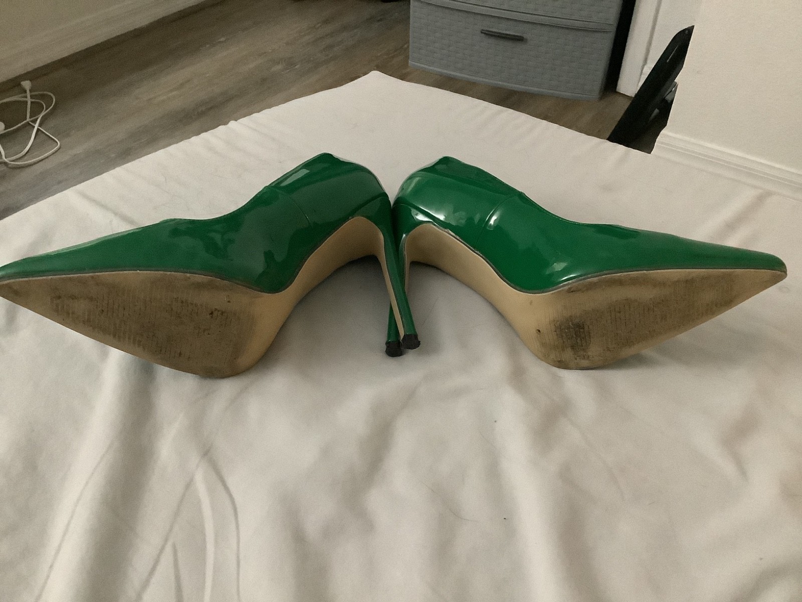 Used Green High Heels Size 8