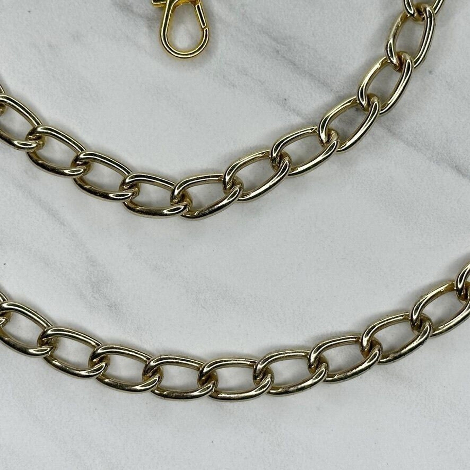 Gold Tone Chain Link Purse Handbag Replacement Strap – 47.5″