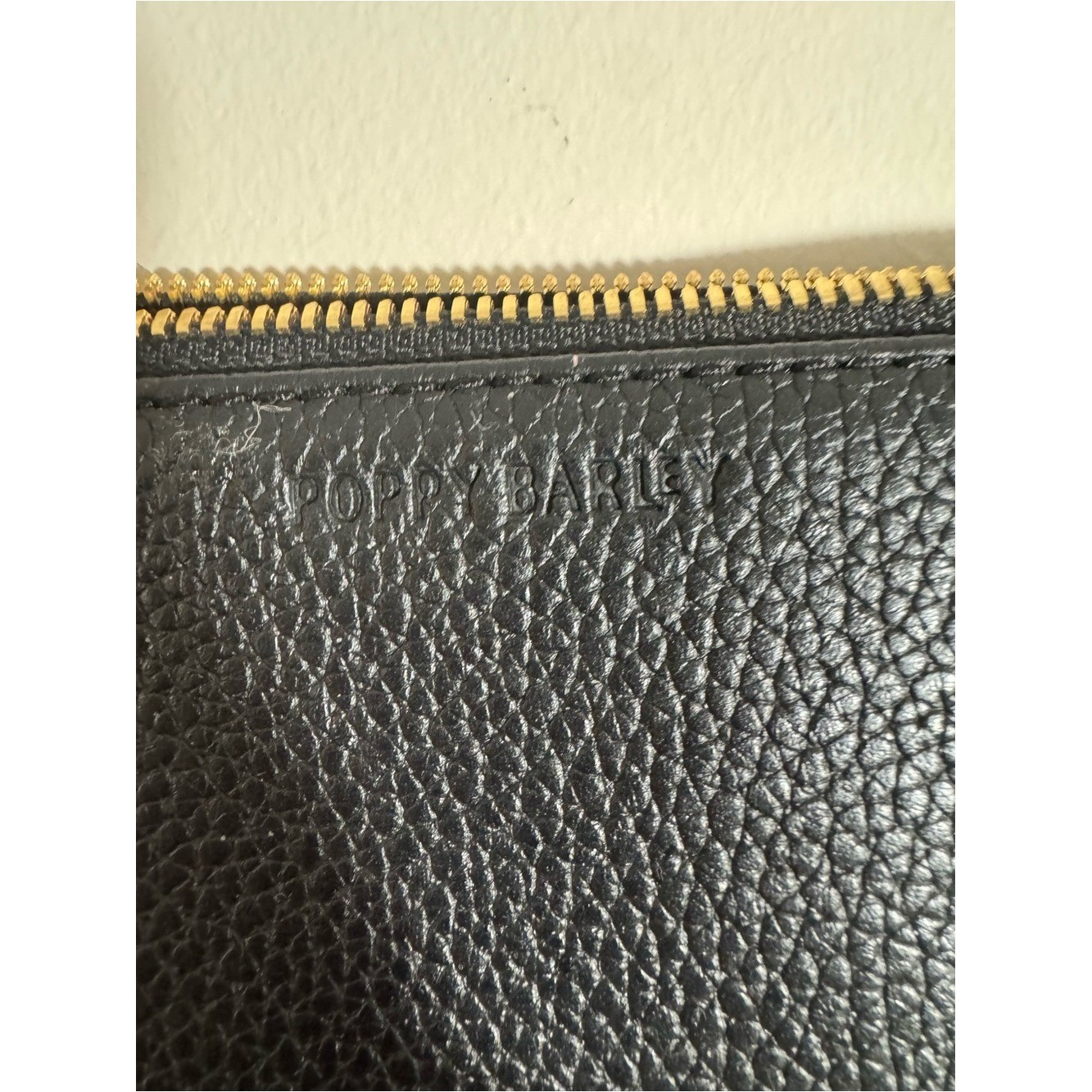 Poppy Barley The classic baguette black leather bag