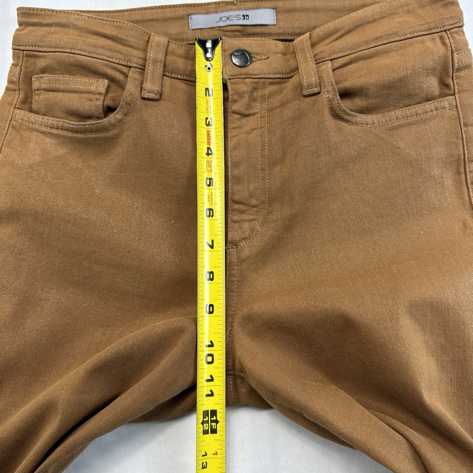 Joe’s Jeans Women’s 29 High Rise Coated Caramel Flare Jeans