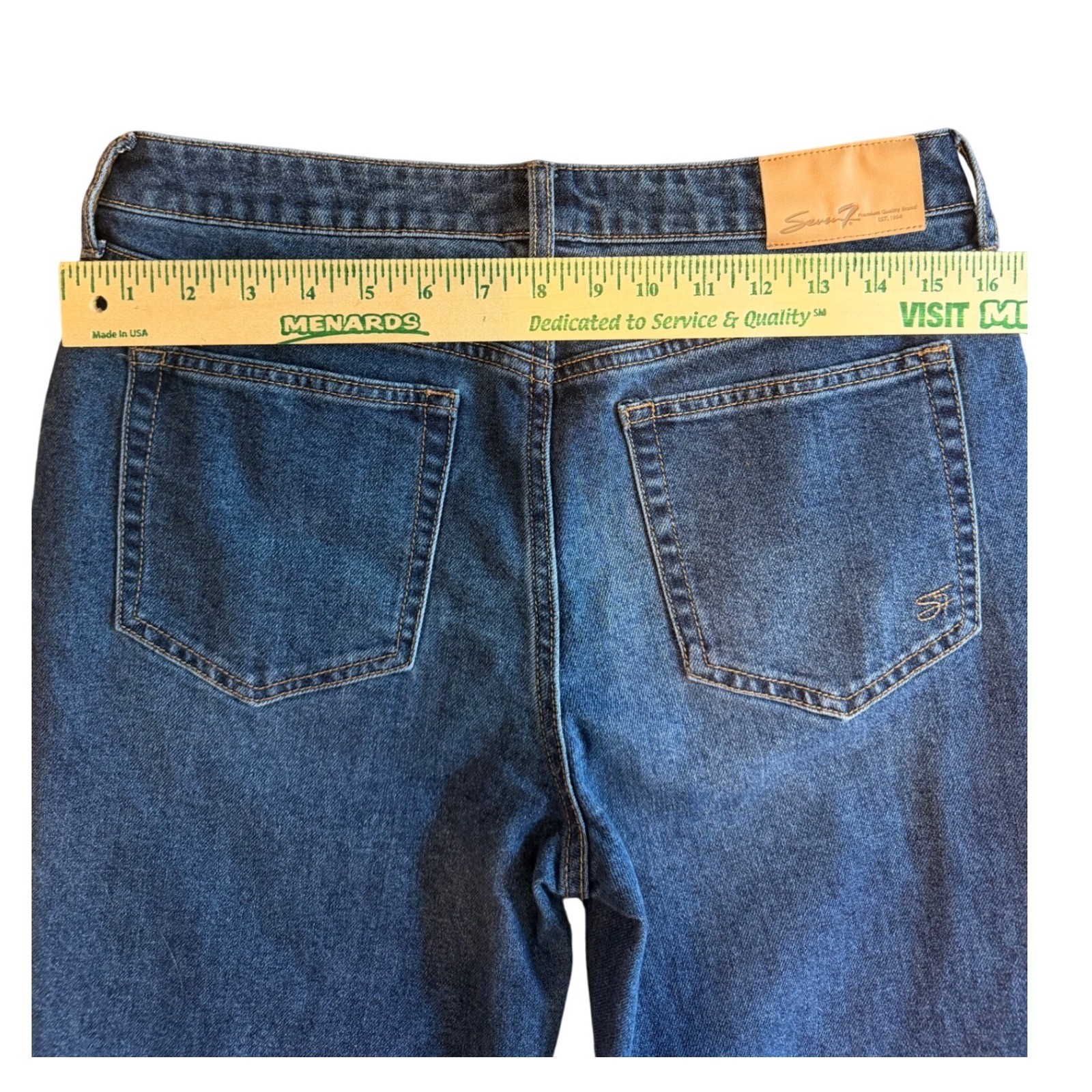 Seven7 Slim Straight Jean Birch Medium Wash Denim High Rise Size 6 MY10158DE