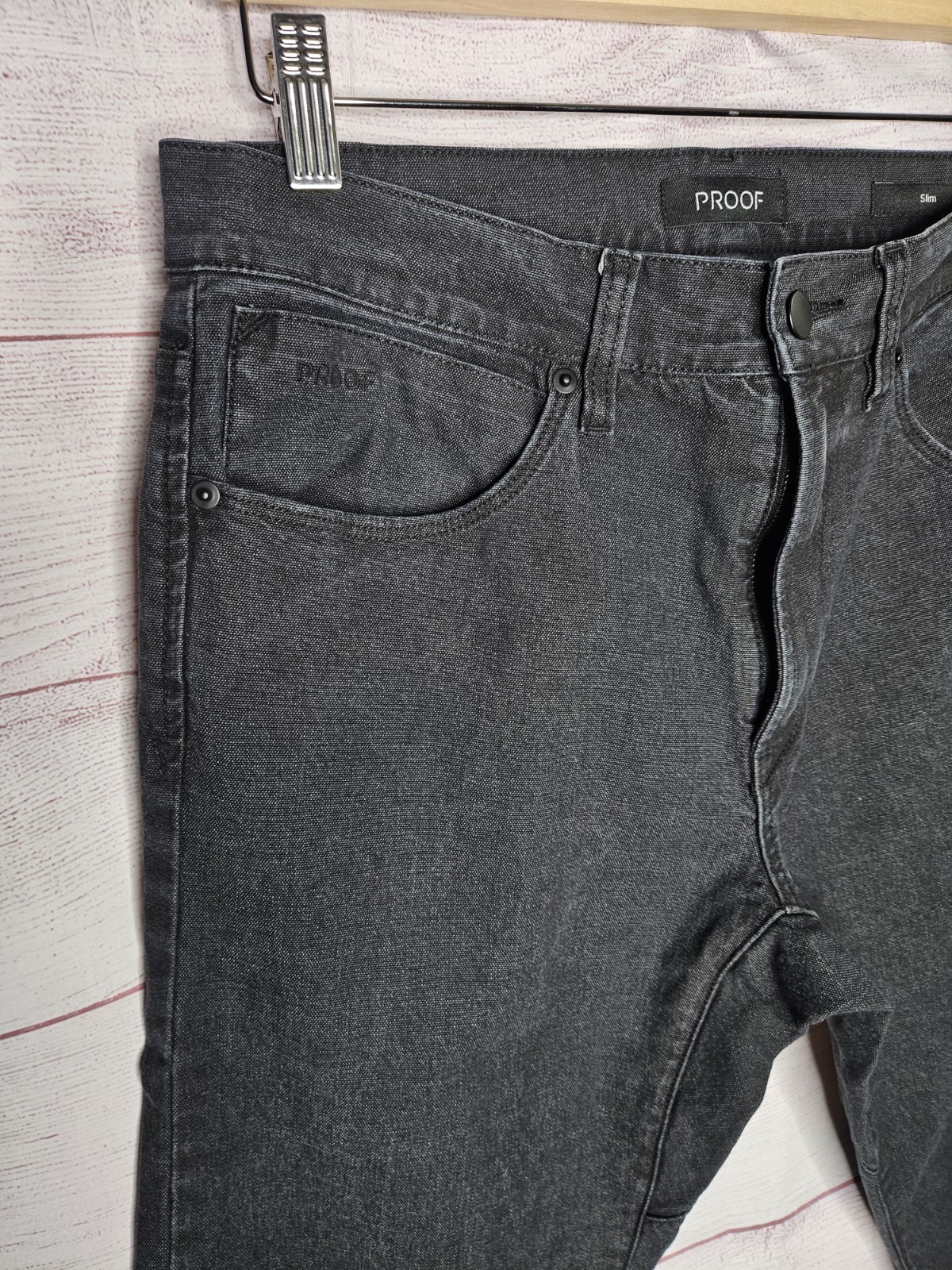 Proof Rover Men’s Slim Tapered Canvas Pants 30×30 Black