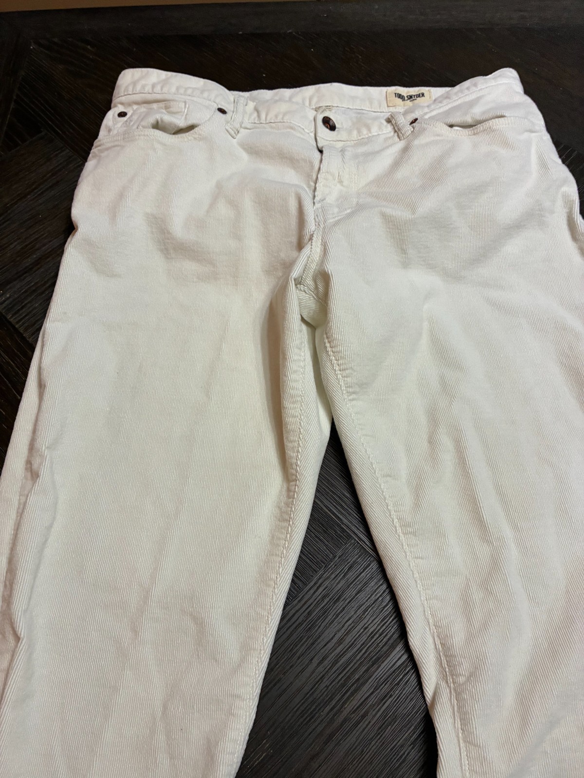 Todd Snyder Men’s Cream 5 Pocket/Jean Cut Pants Size 34 X 32 Stretch