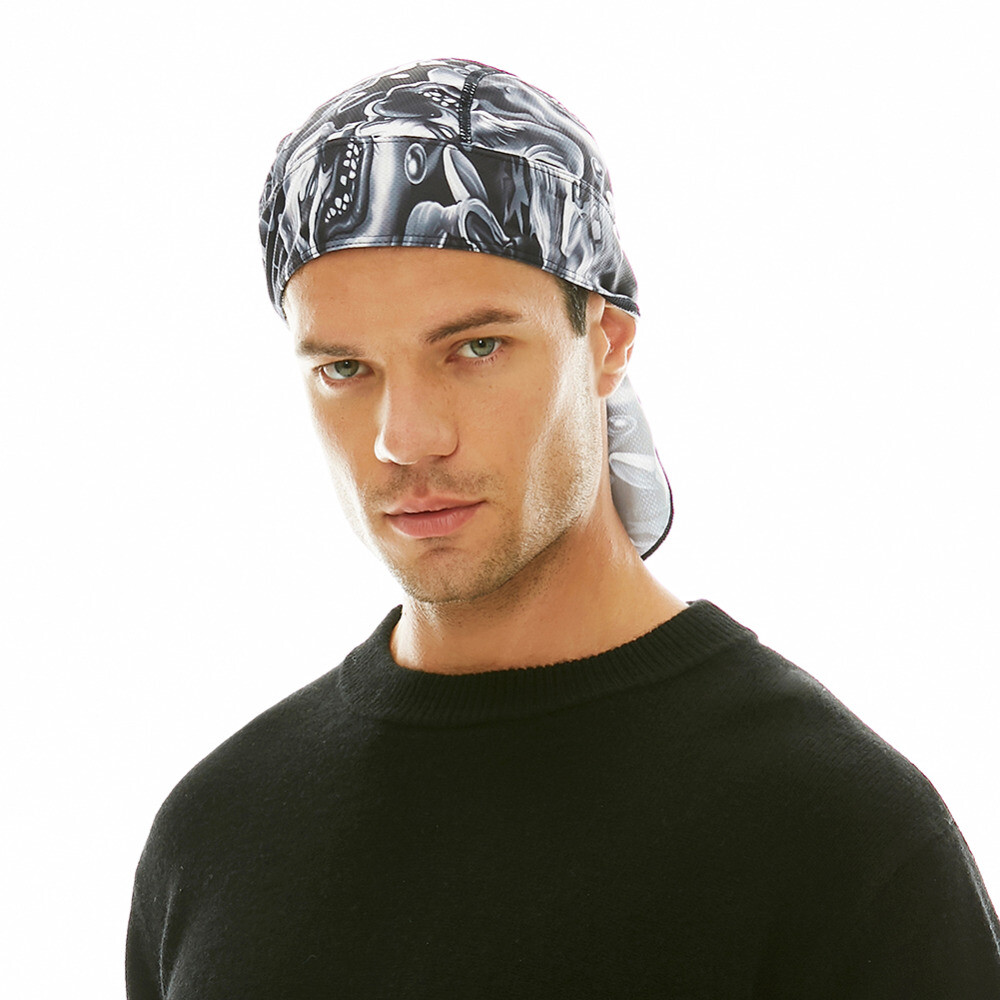 Durag Do Rag for Men Women Skull Cap Bandana Hat Breathable Helmet Linner Beanie