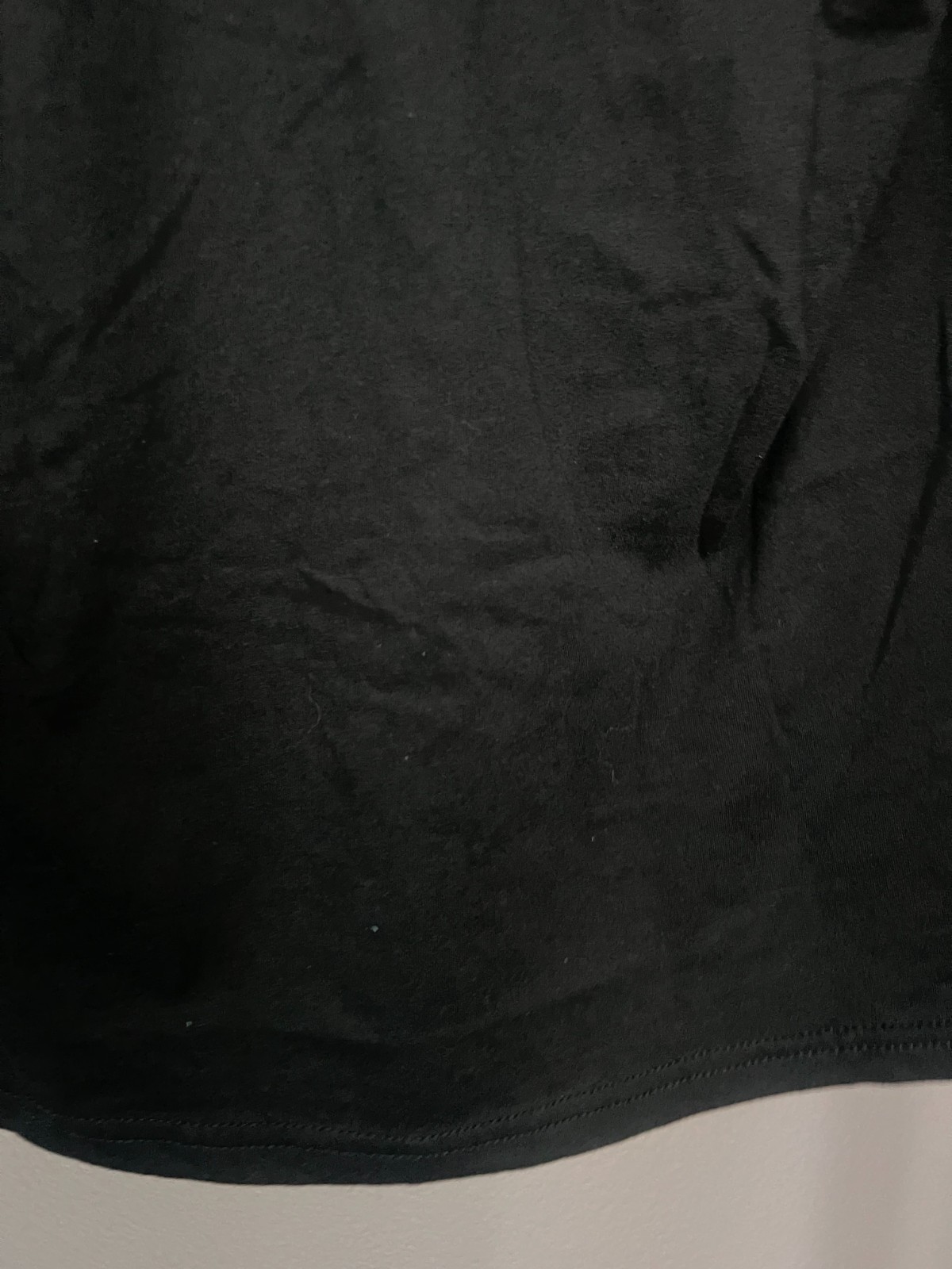 Black Alexa Grasso t-shirt with gold screen-printed graphics. Large