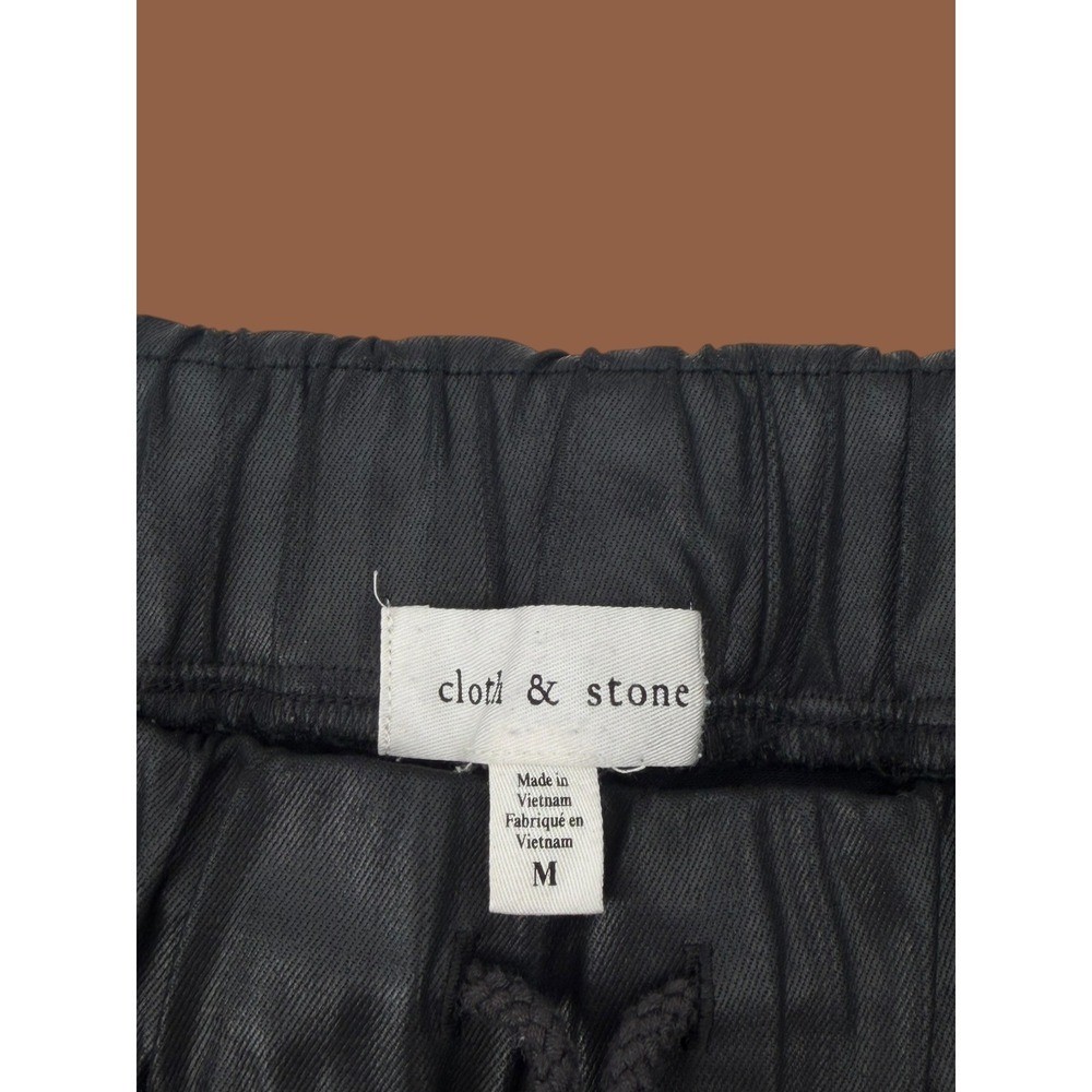 Cloth & Stone Utility Modal Blend Elastic Waist Jogger Pants Black Size M