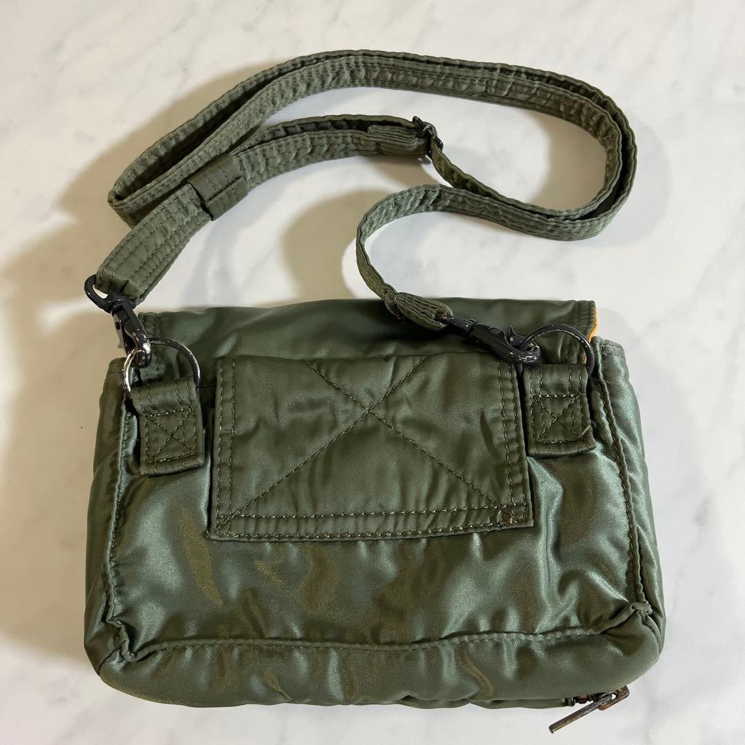Porter Yoshida Tanker Shoulder Bag Sage Green Nylon Small Approx 7.9×5.1in Japan