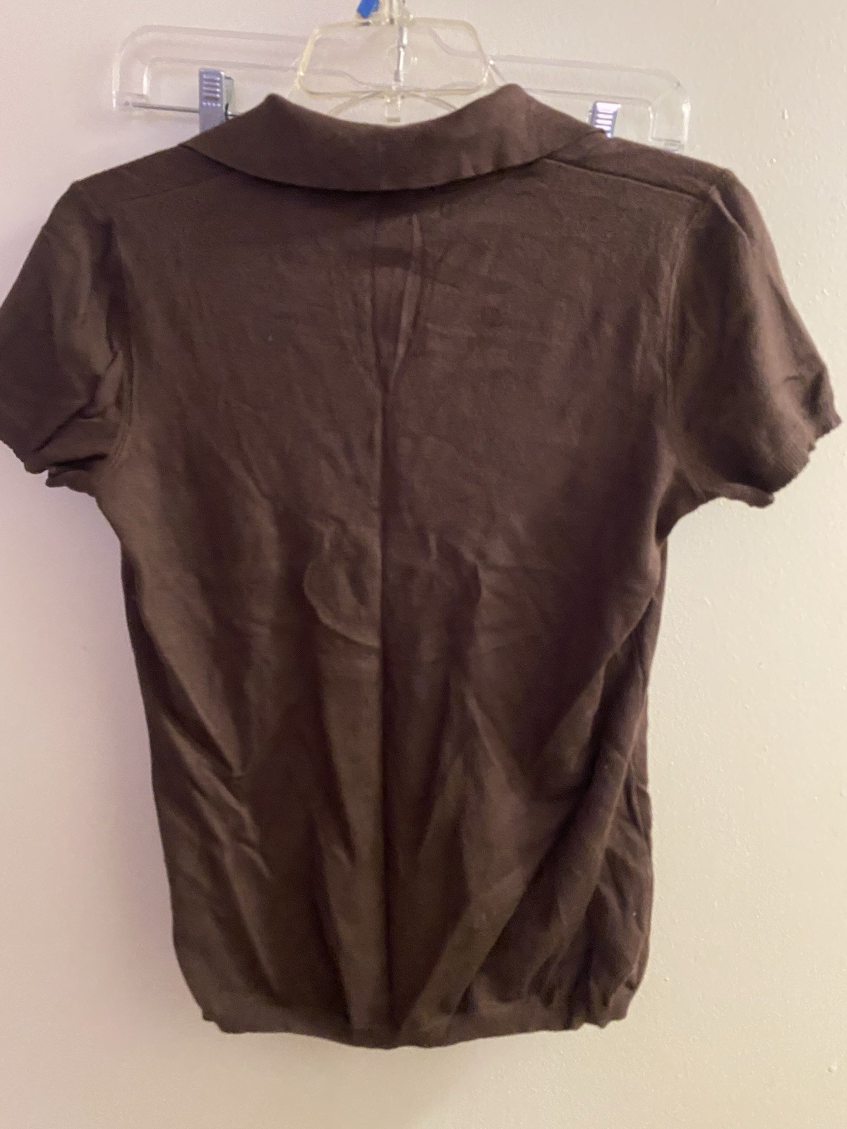 Covington Women’s Shirt Brown S Small 6 8 Collar & Pocket Bust 32” New NWT