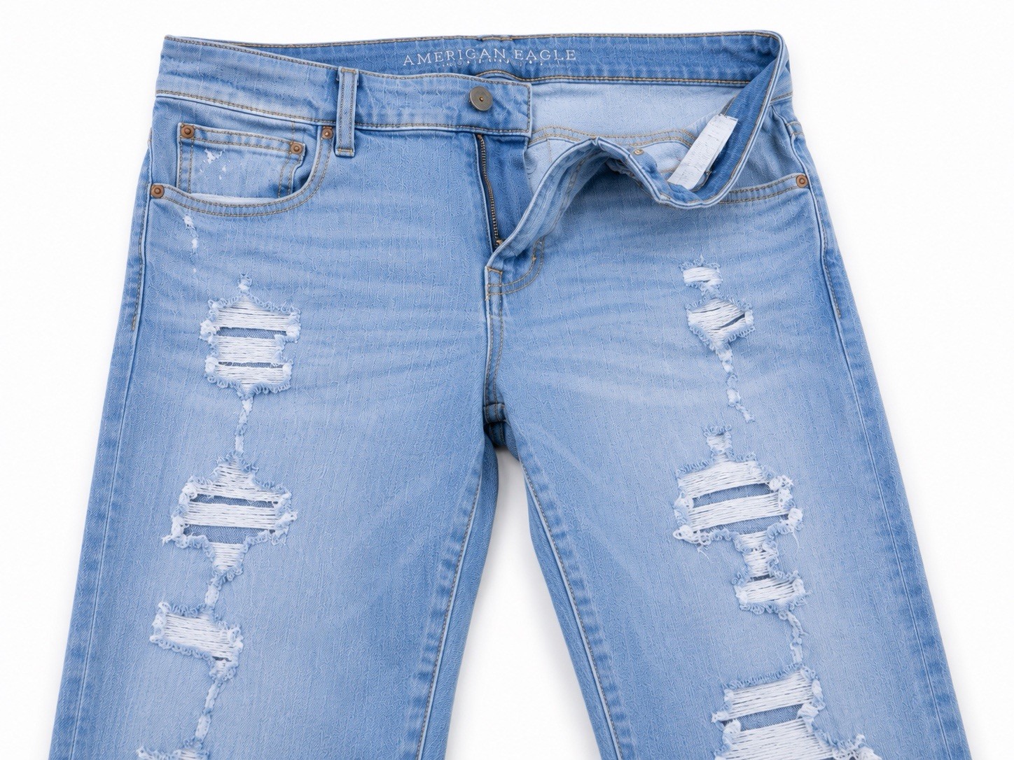 Mens American Eagle Airflex 360 Slim Blue Jeans Size 32×32 Never Worn Holy Jeans