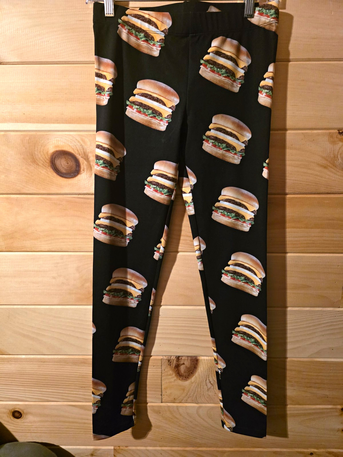 In-N-Out Burger Women’s M High Rise Ankle Leggings Black Novelty Logo Print