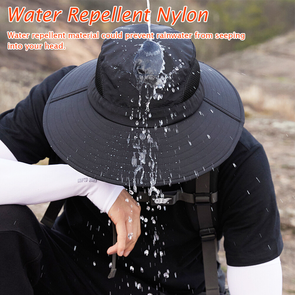Wide Brim Sun Hat UV Protection Bucket Cap For Hiking Camping Fishing Safari