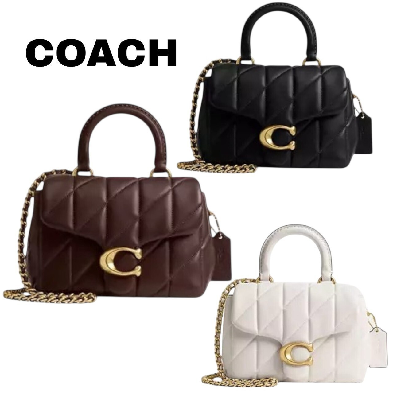 COACH Tabby Top Handle Bag – Quilted CCC12 Maple