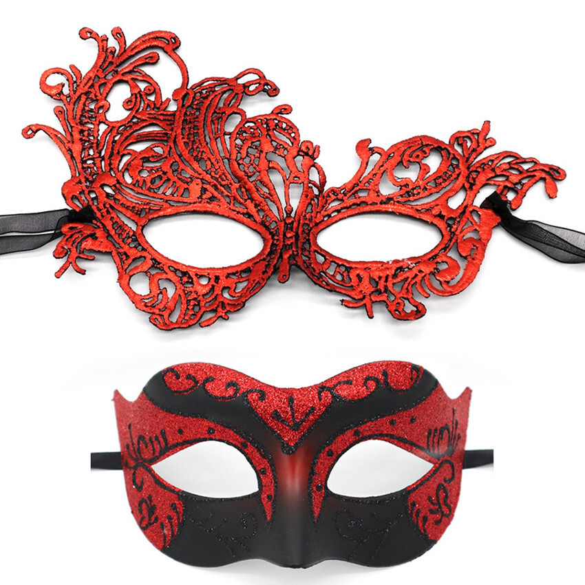 SN-A2-3 Couples Venetian Fairy Pixie Masquerade Halloween Masks 8 Colours