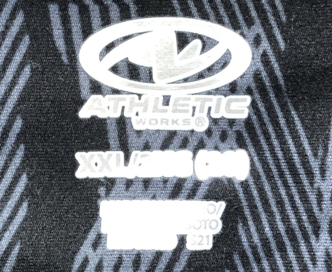Athletic Works Leggings XXL Gray Black Pattern Workout Exercise