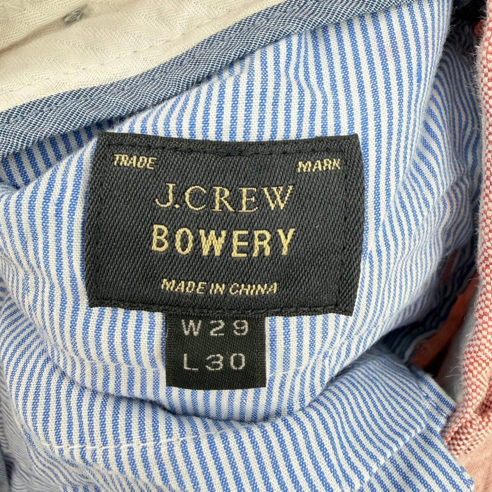 J Crew Bowery Slim Pants Mens 29×30 Pink Baird McNutt Irish Linen Blend G1780