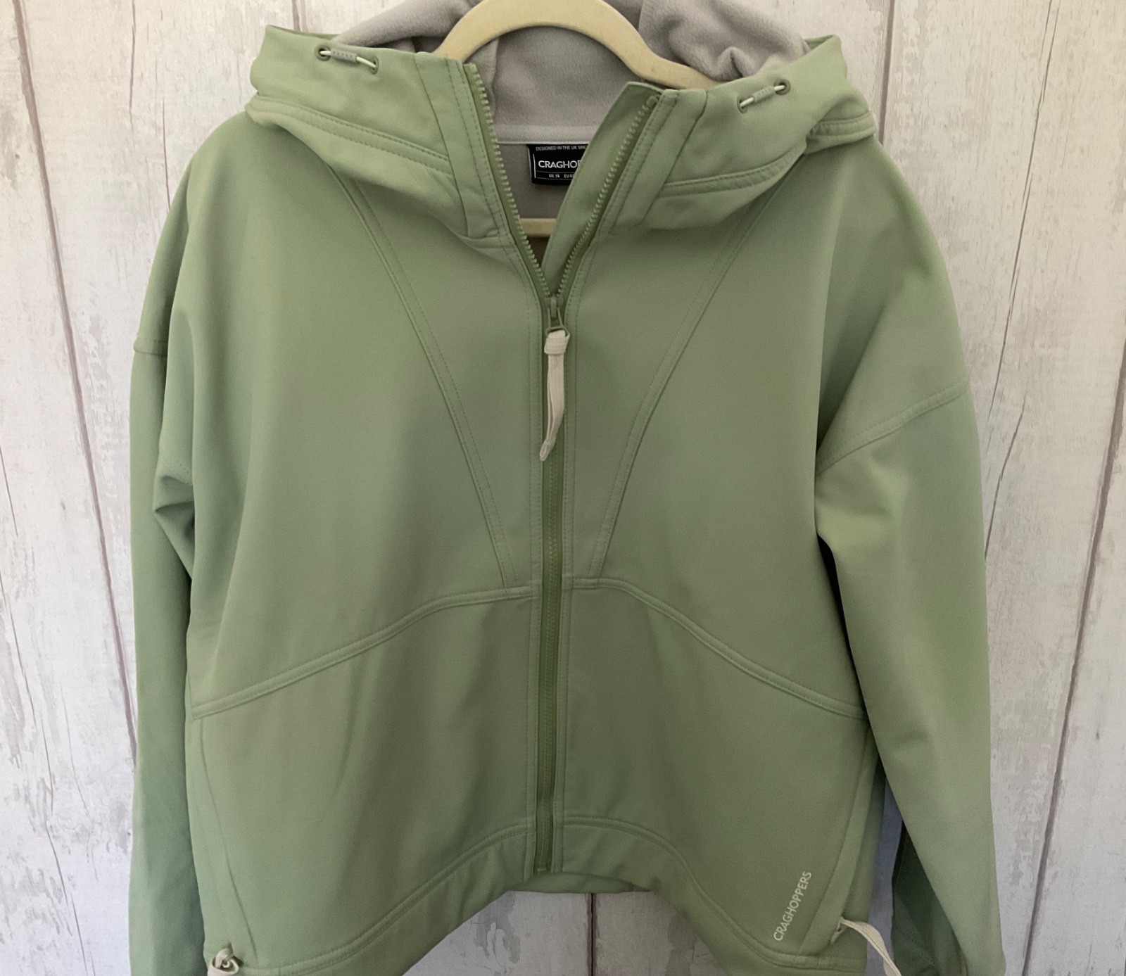 Craghoppers summer hoodie jacket, lightweight fleece lining Sz14 new without tag
