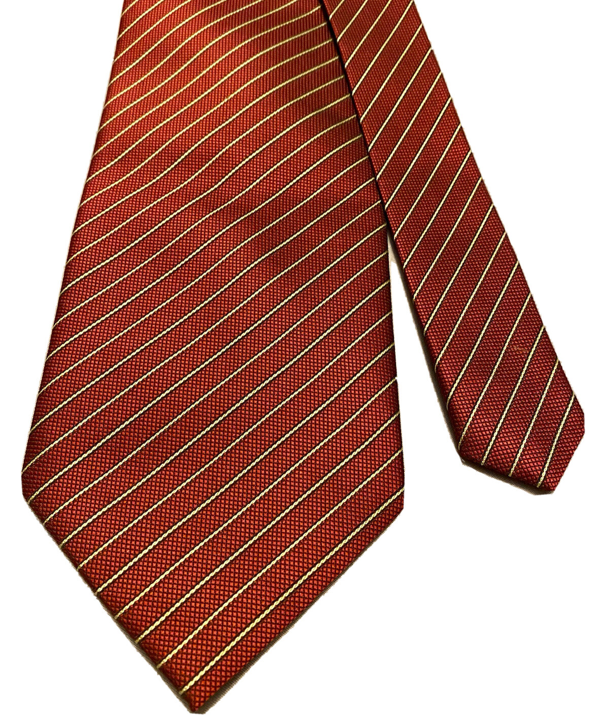 RED STRIPED tie UOMO VENETTO Excellent Condition Made in Italy NICE TIES