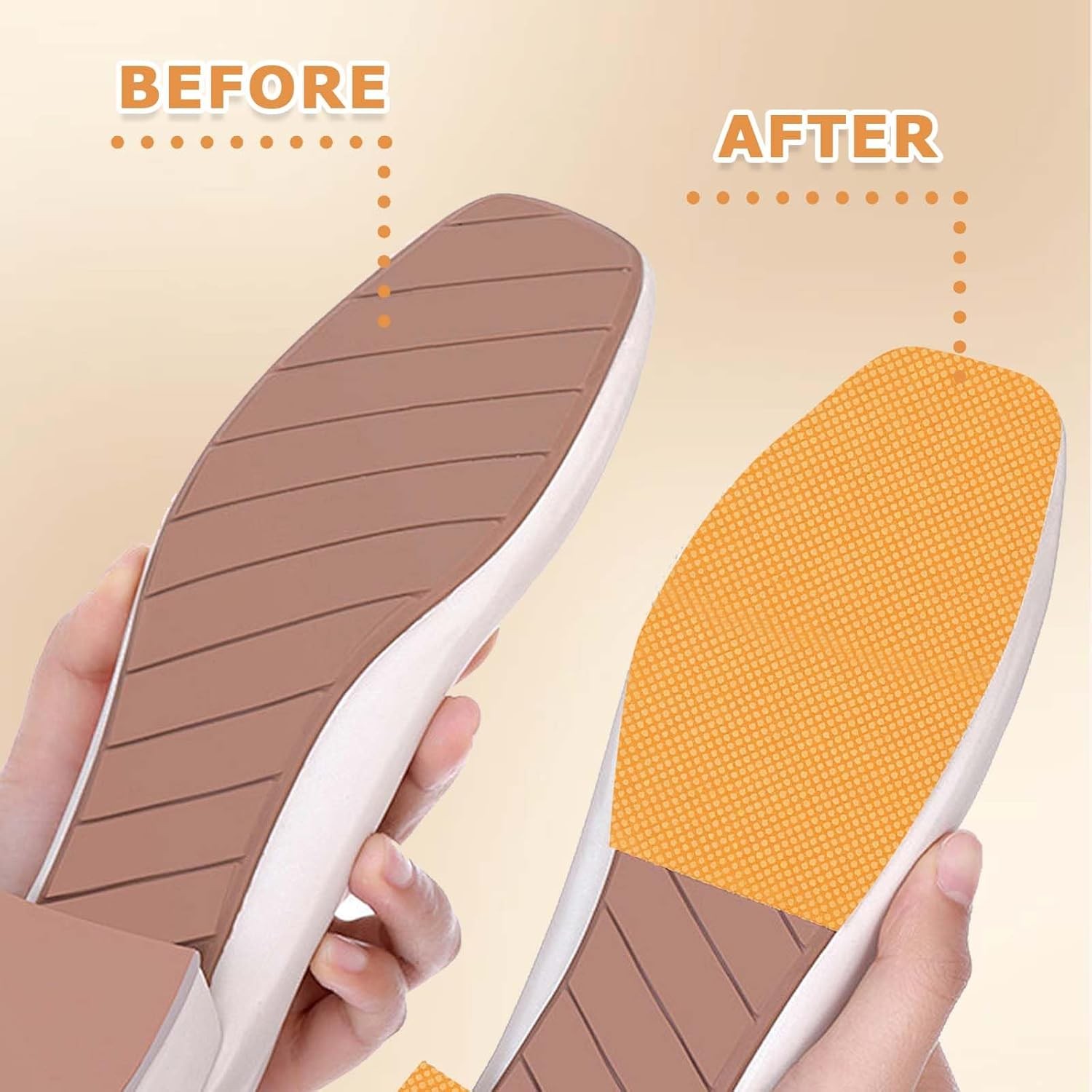 8Pcs High Heel Repair Patches Rubber Sole Protectors Non Slip Heel Caps for Shoe