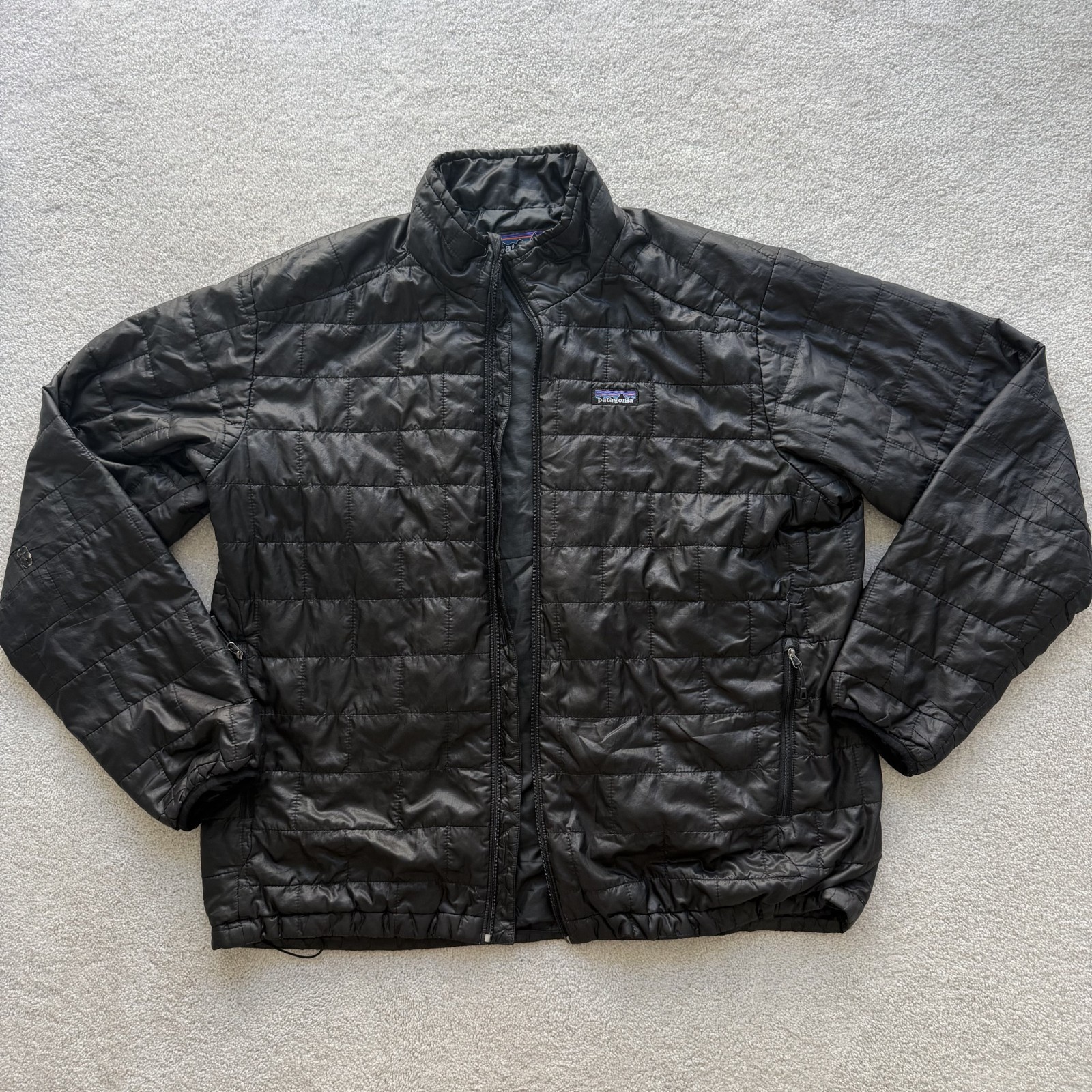 Patagonia Nano Puff Jacket Men’s Puffer Quilted XL Black Full Zip