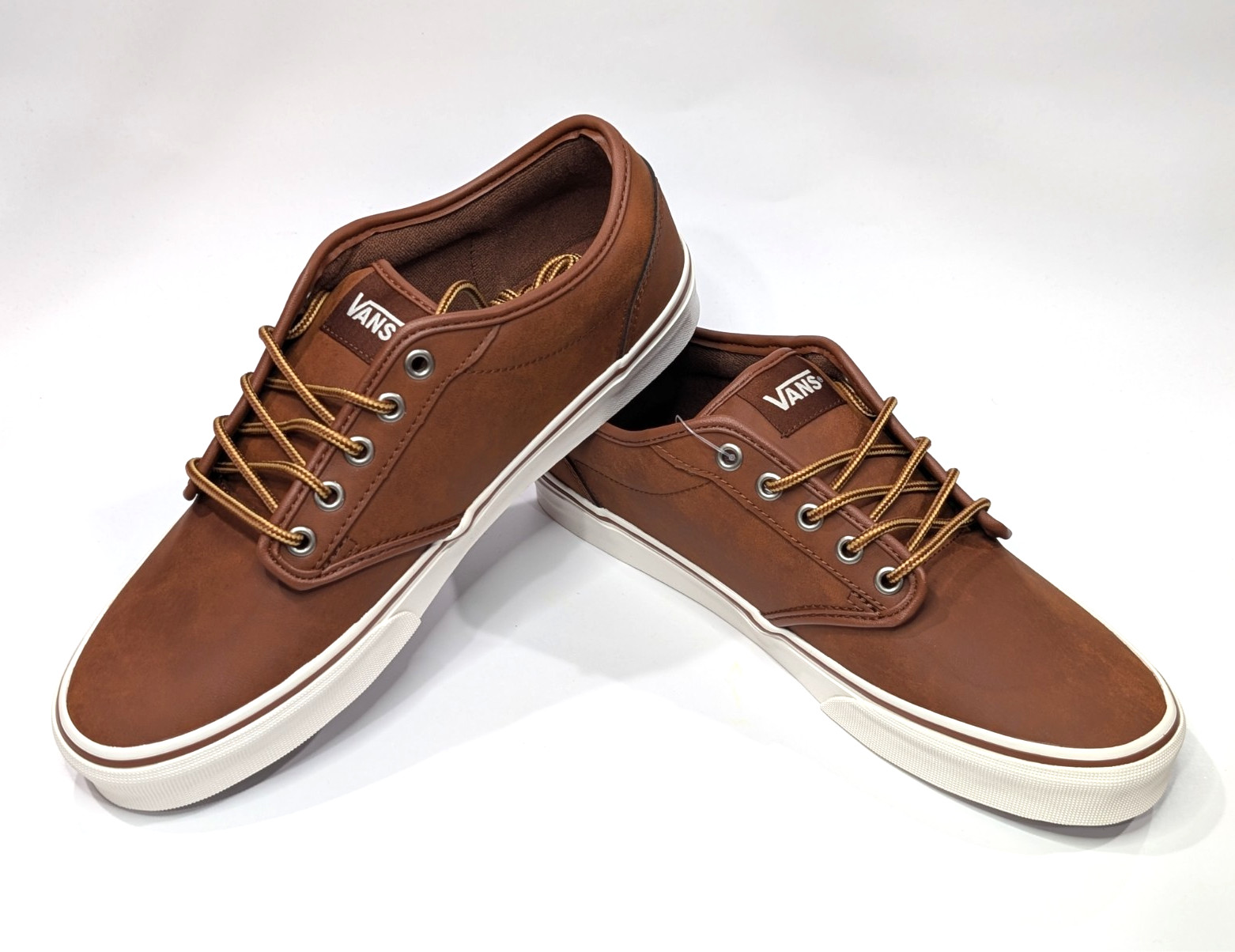 Vans Atwood Brown/Mashmallow Leather Men’s Sneakers – Assorted Sizes NWB