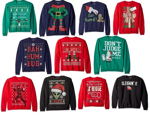 Hanes Men’s Ugly Christmas Sweatshirt Pullover Sweater (You Choose From Menu)