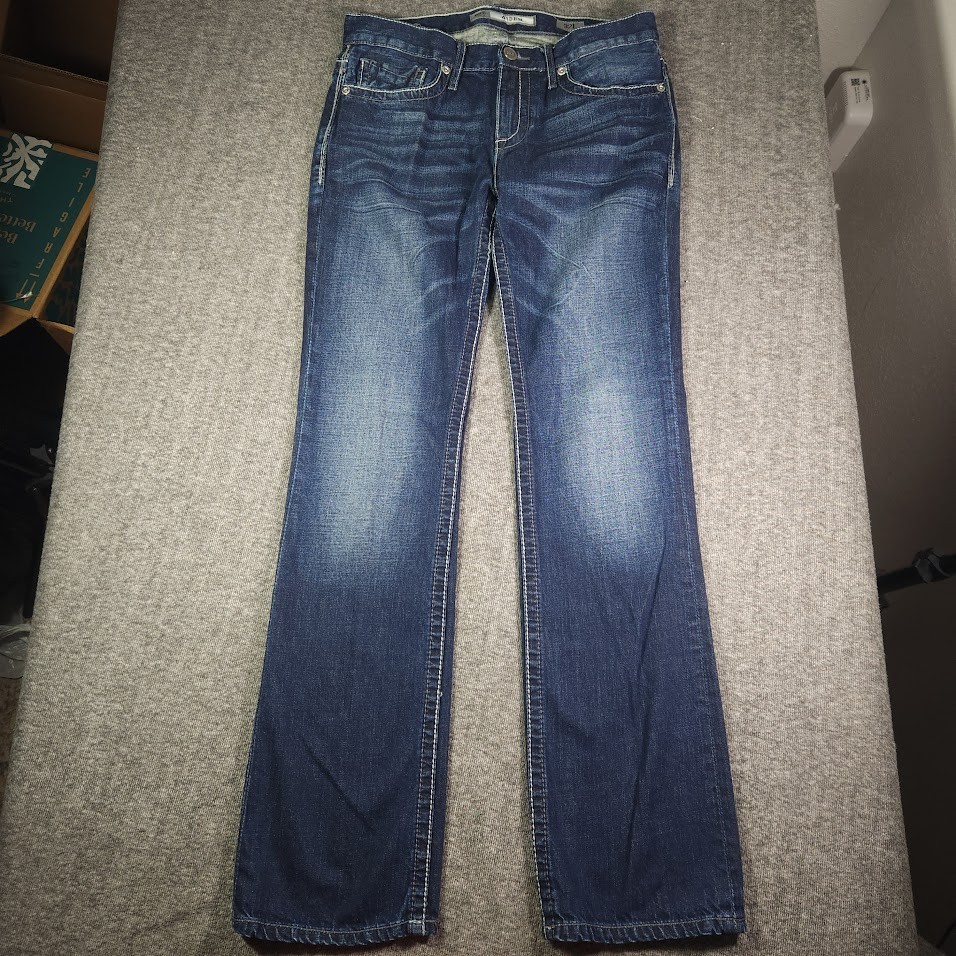 Buckle BKE Aiden Bootleg Jeans Mens 32L Blue Medium Wash Stretch Denim Grunge