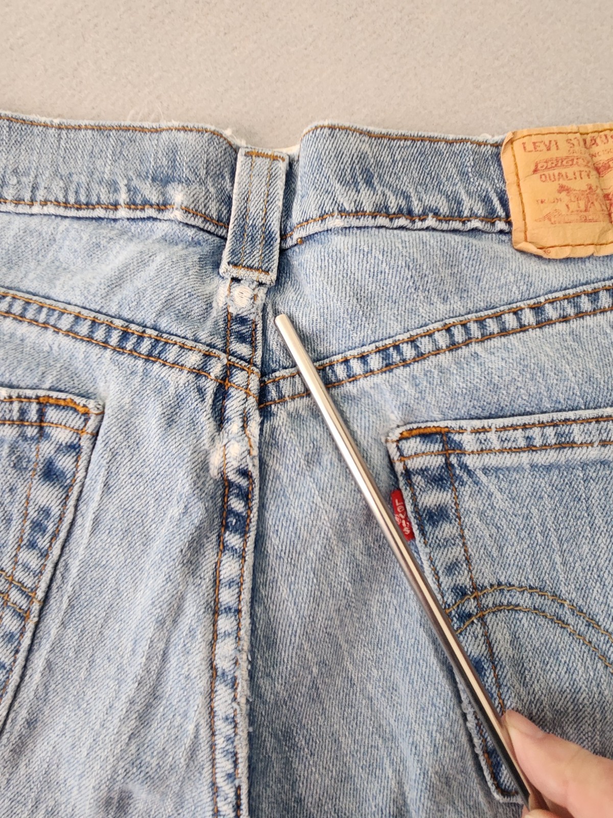 VTG Levi’s Button Fly Slouch Boot Cut Jeans Junior women’s Size 9 Low RIse
