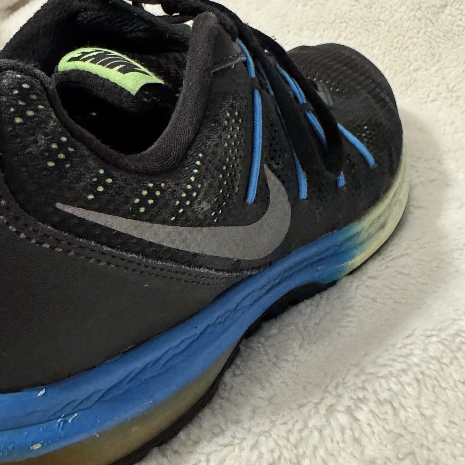 NIKE Air Max Dynasty Premium Sneakers Men’s 11.5 Black Blue Green 829711-007