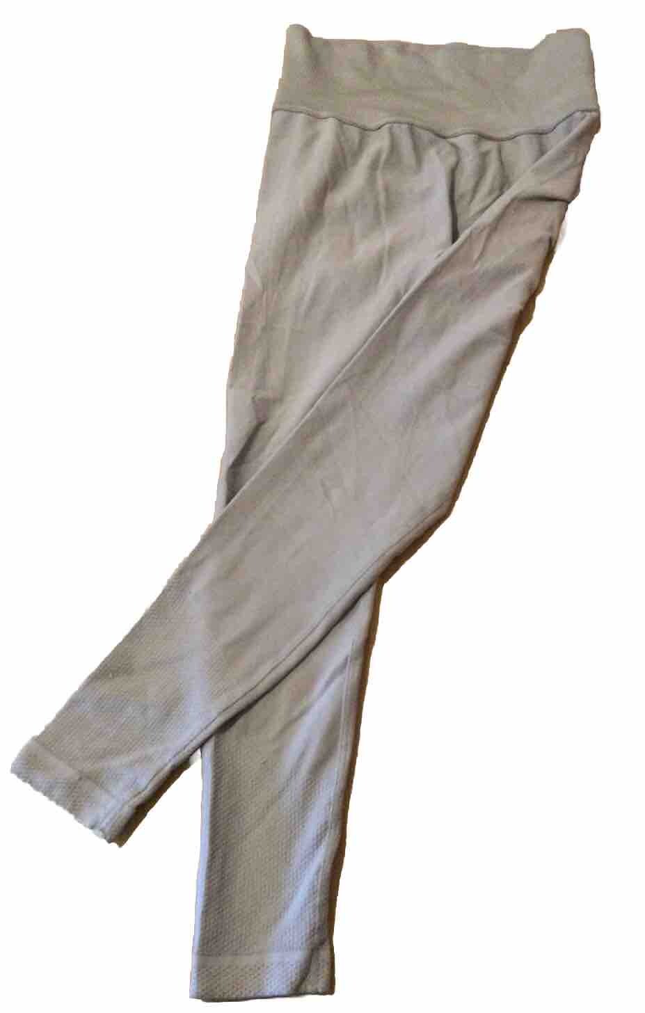 CROPPED Beige Elasticated Stretch Leggings U.K. 8 26”W 24”L