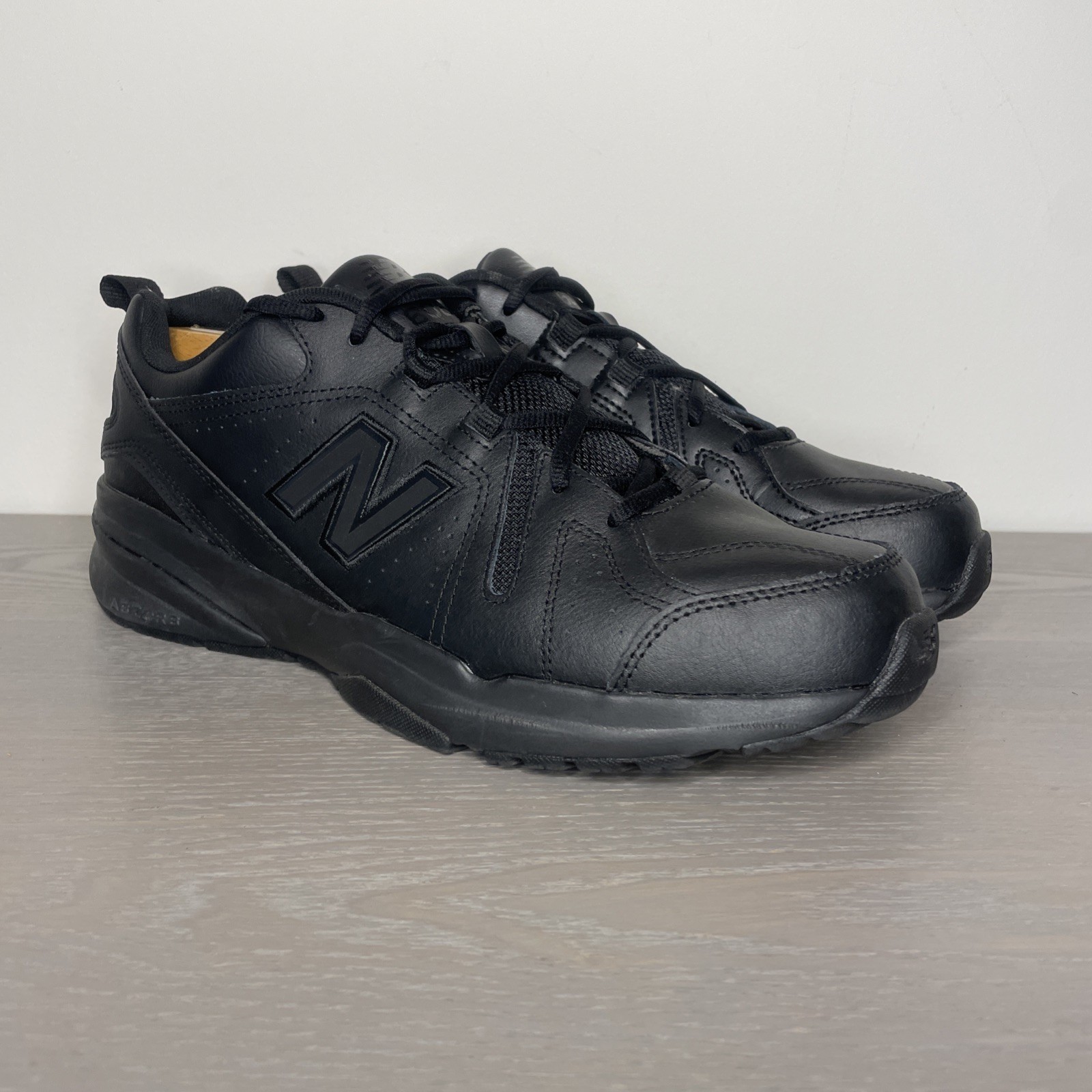 New Balance 608v5 Black Leather Slip Resistant MX608AB5 Men’s 12 D
