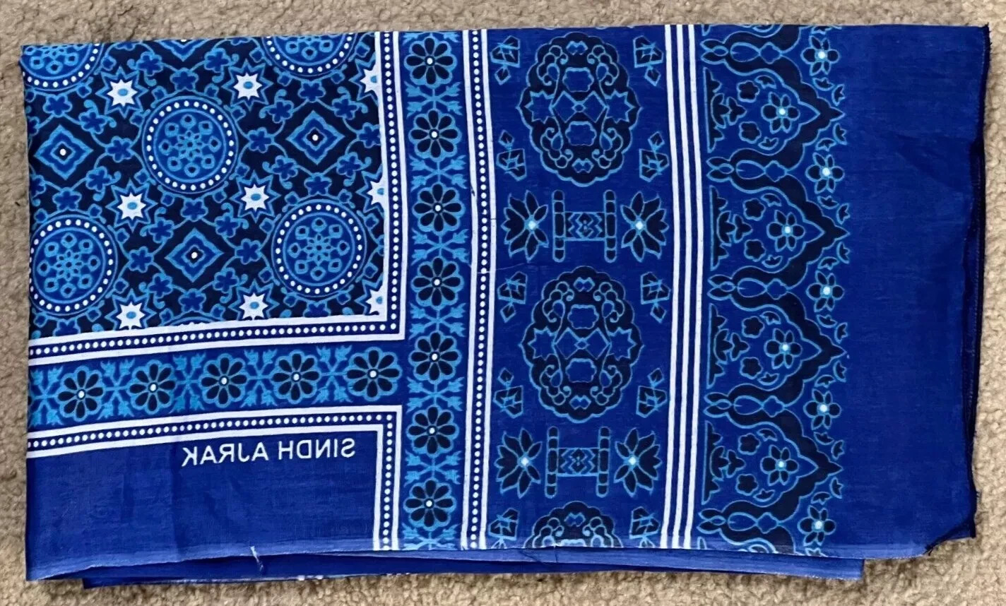 Sindhi Ajrak Traditional of Pakistan and Rajasthan India US Seller size 78″x52″