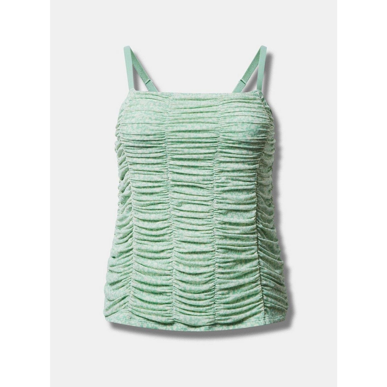 Torrid 2X 2 18-20 Stretch Mesh Cropped Shirred Cami