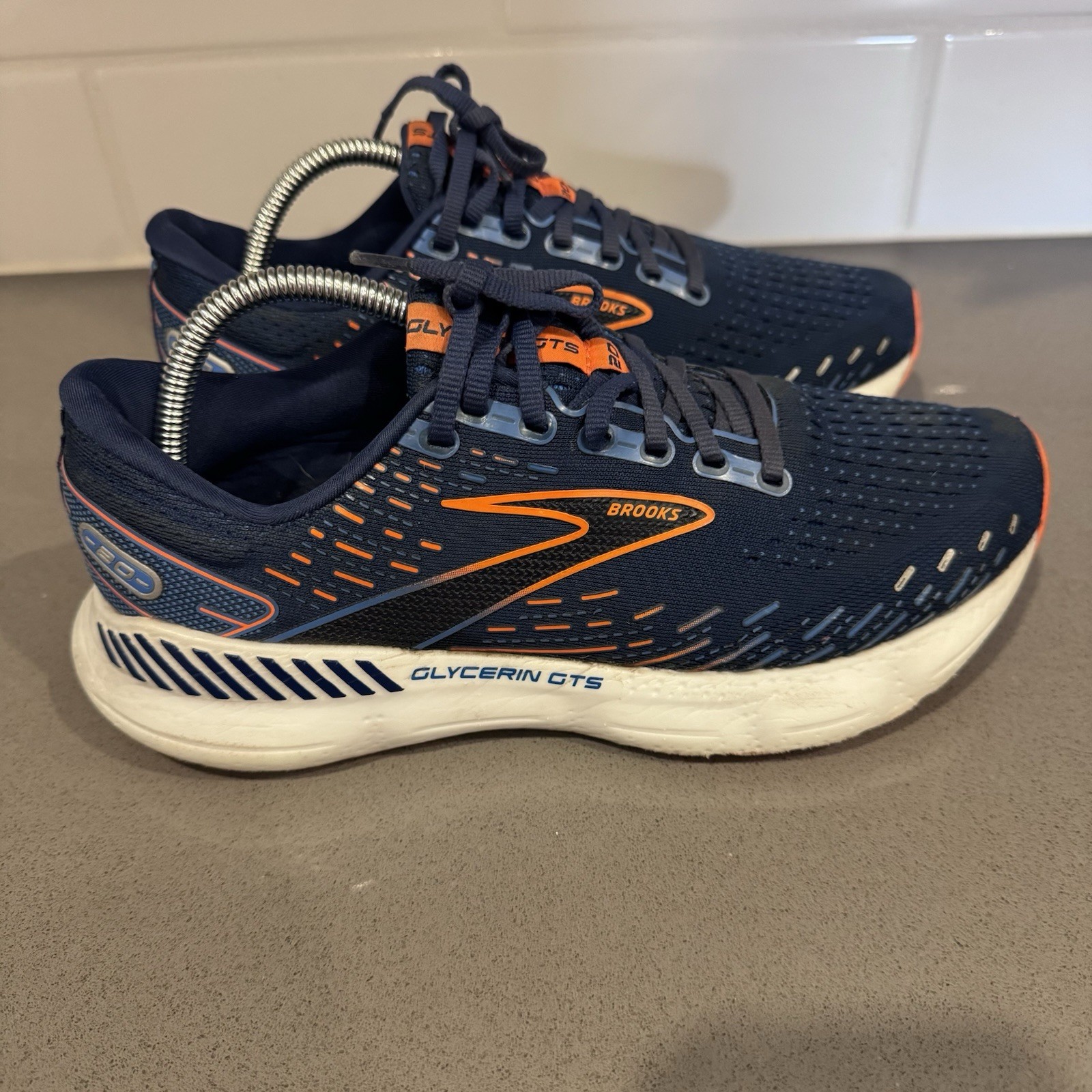 Brooks Glycerin 20 Mens Size 8Running Shoes Navy Orange