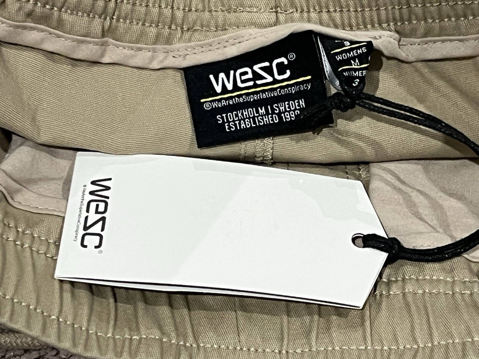 Wesc Men’s Tan Cargo Shorts Adult Medium 32 Waist – 8 Inseam NWT
